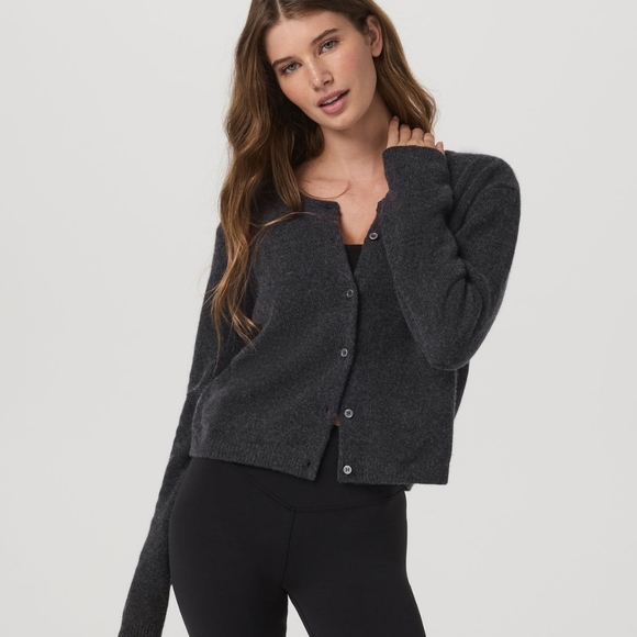 Vuori Sweaters - Vuori Emilie Cashmere Cardigan Charcoal L NEW